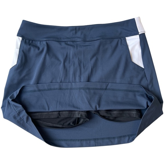 GREG NORMAN Navy Blue & White Skort Skirt Size Large - Picture 2 of 8